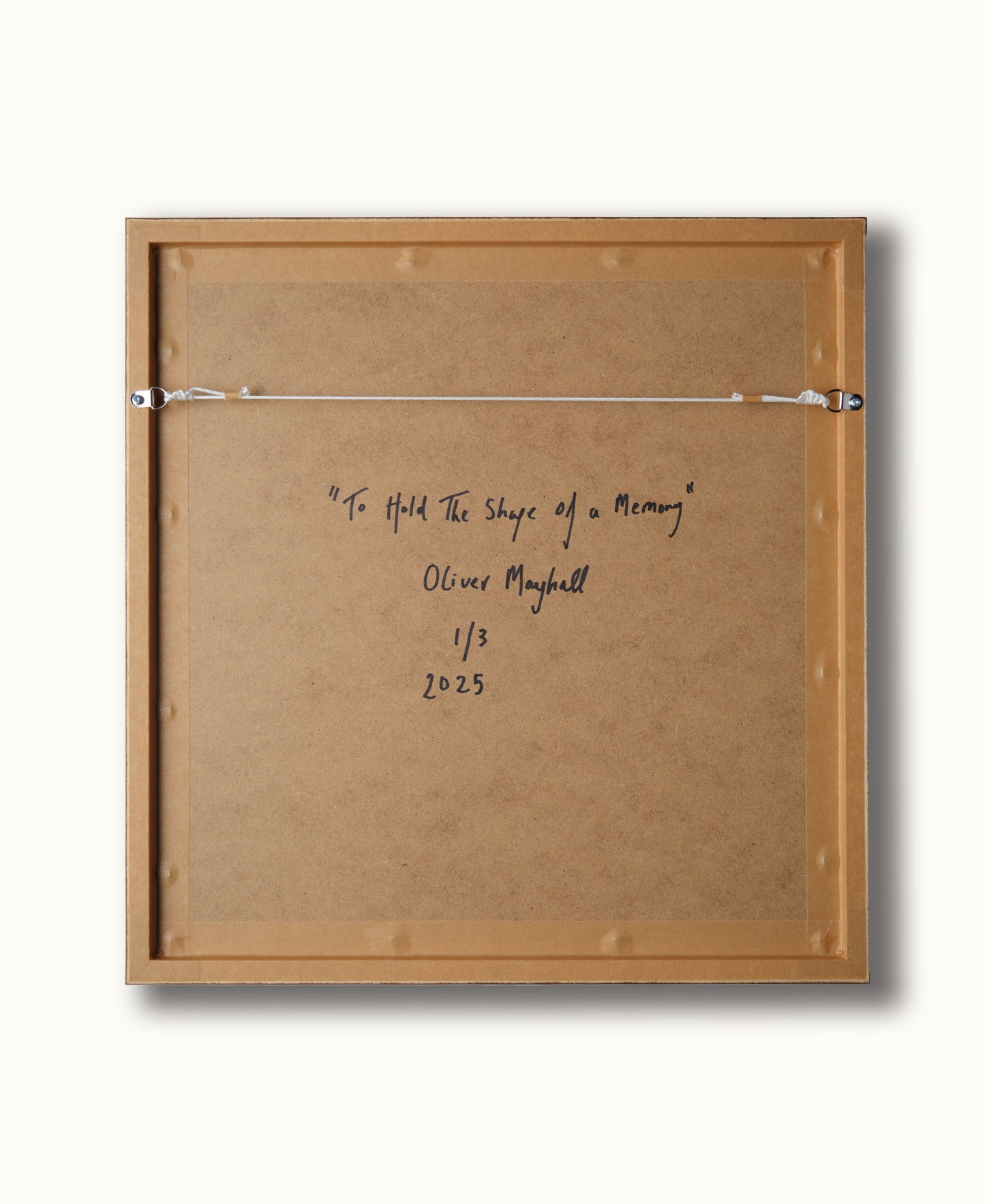 To Hold The Shape Of A Memory